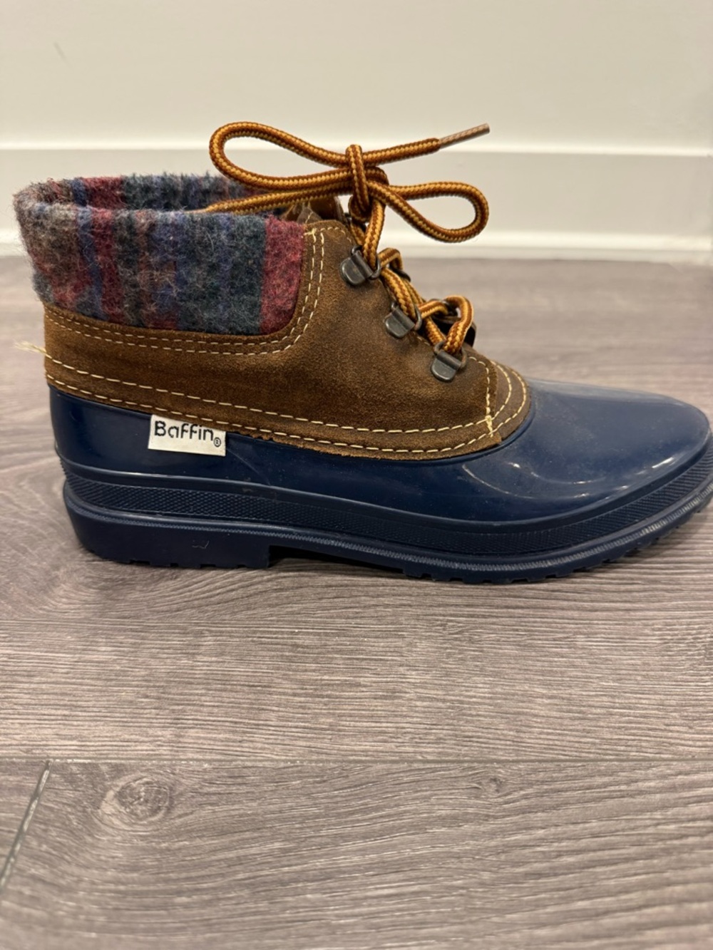 Baffin Navy and Brown Waterproof Duck Boot